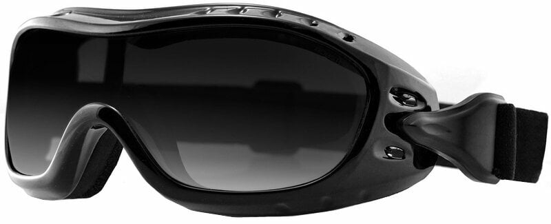 Motoros szemüveg Bobster Night Hawk OTG Gloss Black/Smoke Motoros szemüveg