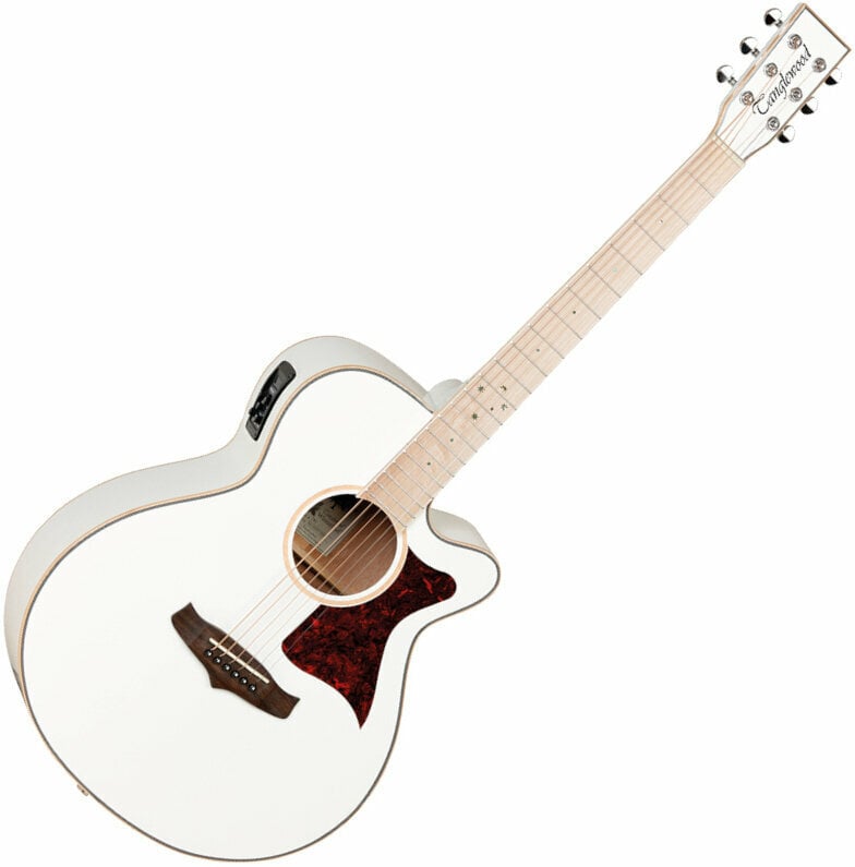 Elektro-akoestische gitaar Tanglewood TW4 BLW Whitsunday White Gloss