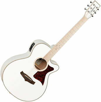Electro-acoustic guitar Tanglewood TW4 BLW Whitsunday White Gloss - 1