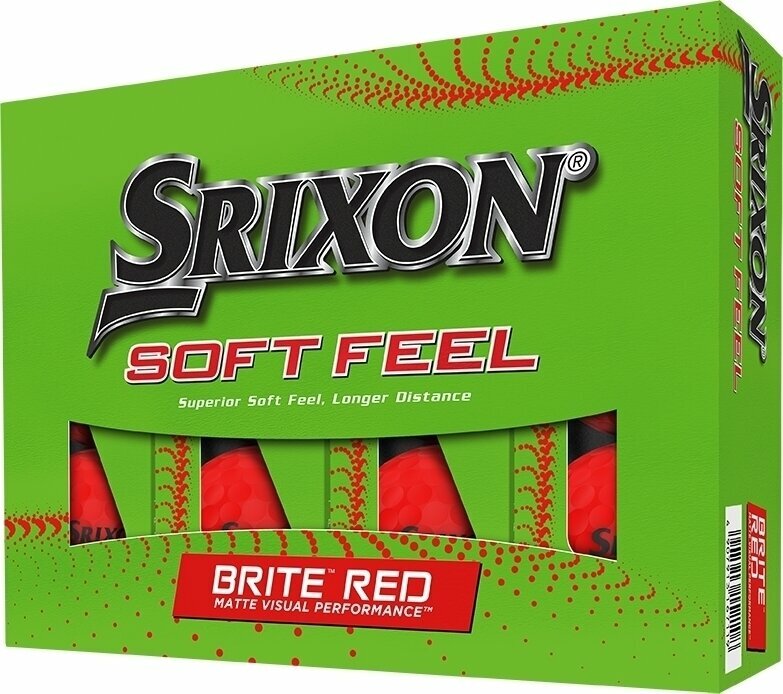 Golfová loptička Srixon Soft Feel Brite 13 Golf Balls Brite Red