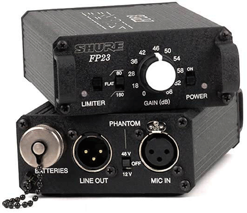 Pré-amplificador de microfone Shure FP23