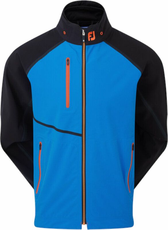 Veste imperméable Footjoy HydroTour Mens Jacket Sapphire/Black/Orange XL