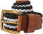 Remen Footjoy Striped Mens Belt Black/Charcoal/White Long
