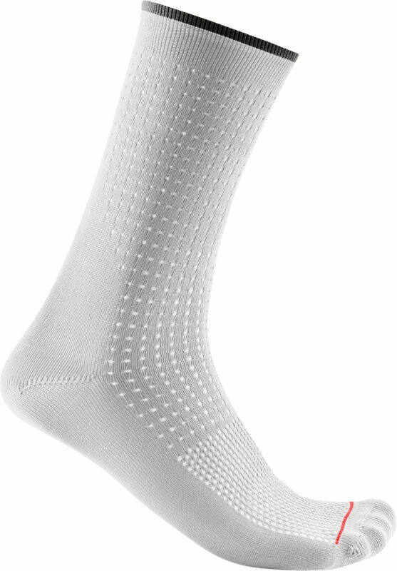 Kolesarske nogavice Castelli Premio 18 Sock White S/M Kolesarske nogavice