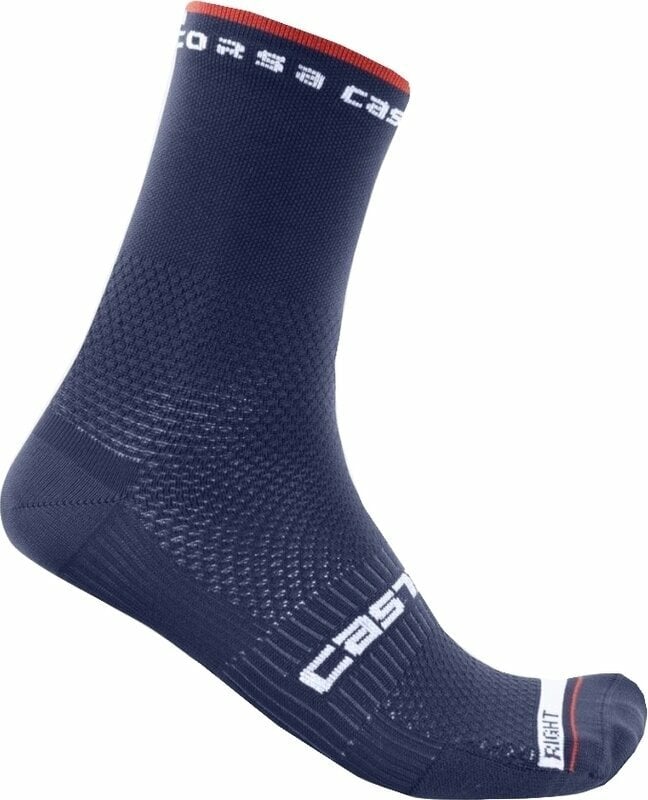 Чорапи за колоездене Castelli Rosso Corsa Pro 15 Sock Belgian Blue S/M Чорапи за колоездене