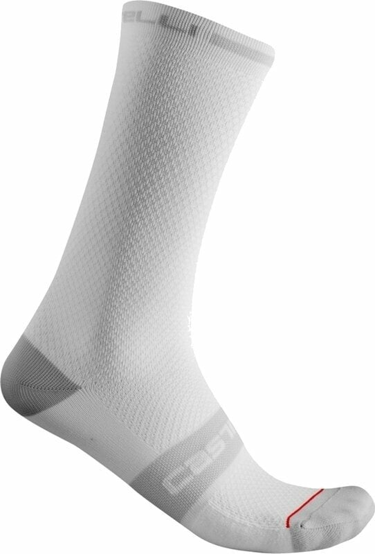 Cyklo ponožky Castelli Superleggera T 18 Sock White 2XL Cyklo ponožky