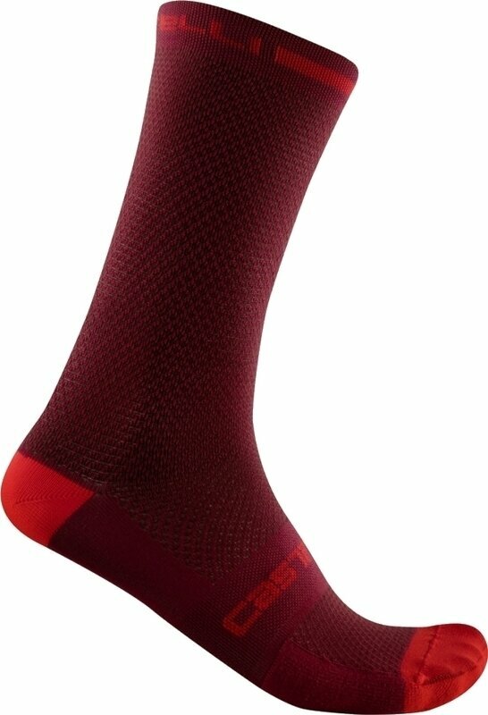 Cyklo ponožky Castelli Superleggera T 18 Sock Bordeaux L/XL Cyklo ponožky