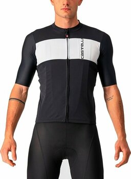Cycling jersey Castelli Prologo 7 Jersey Jersey Light Black/Silver Gray-Ivory S - 1
