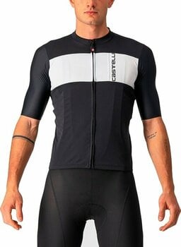 Camisola de ciclismo Castelli Prologo 7 Jersey Jersey Light Black/Silver Gray-Ivory L - 1