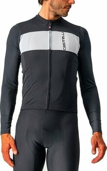 Tricou ciclism Castelli Prologo 7 Long Sleeve Jersey Light Black/Silver Gray-Ivory M - 1