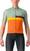 Cycling jersey Castelli A Blocco Jersey Jersey Defender Green/Dark Red-Bordeaux-Passion Fruit-Scarlet Lava S