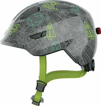 Dětská cyklistická helma Abus Smiley 3.0 LED Grey Space S Dětská cyklistická helma - 1
