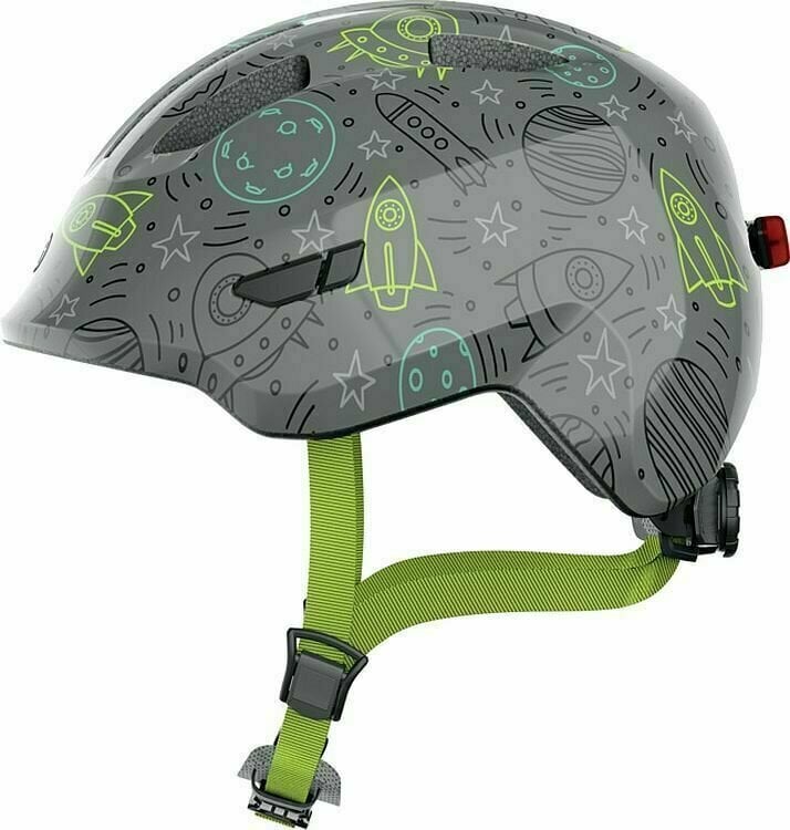 Dětská cyklistická helma Abus Smiley 3.0 LED Grey Space M Dětská cyklistická helma