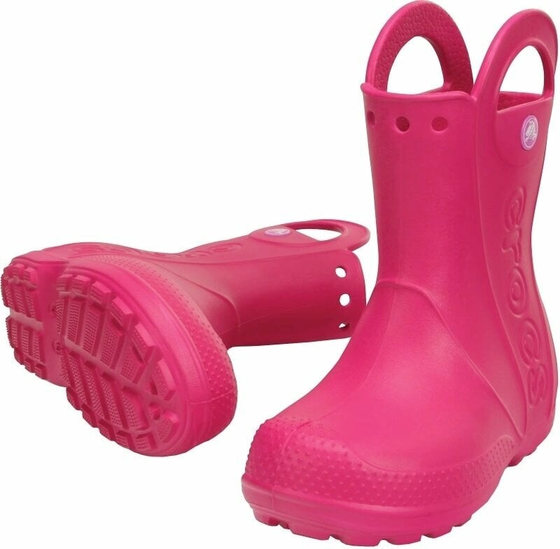 Crocs Kids' Handle It Rain Boot Chaussures de bateau enfant Pink 23-24 female