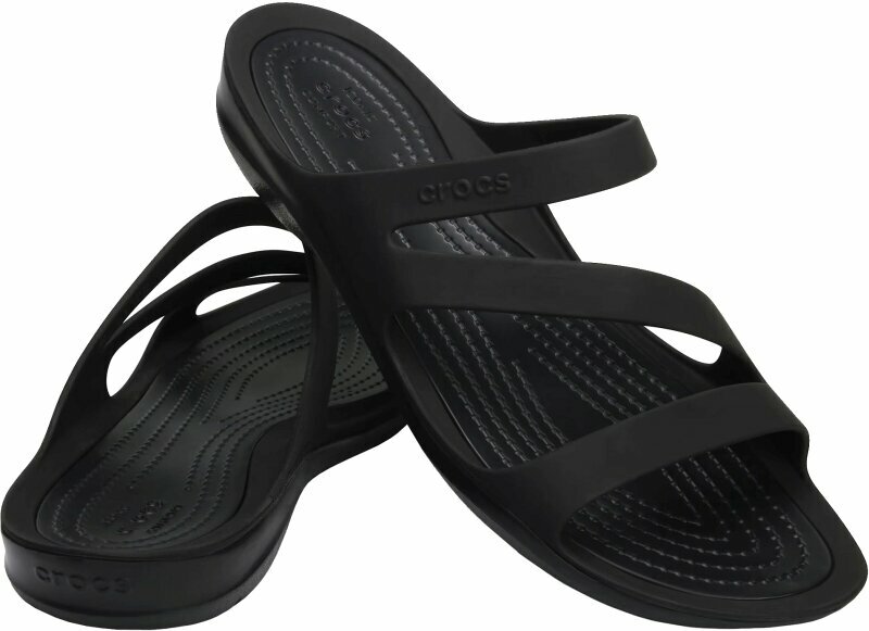 Womens Sailing Shoes Crocs Women's Swiftwater Sandal Black/Black 38-39