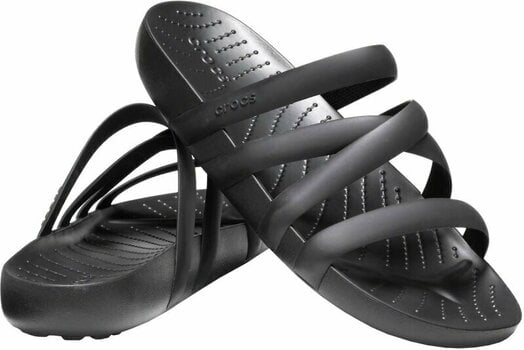Unisex Schuhe Crocs Splash Strappy Black 33-34 - 1