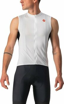 Maillot de ciclismo Castelli Entrata Vi Sleeveless Camiseta sin mangas Ivory/Light Black-Red 3XL - 1