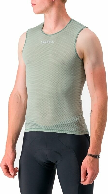 Cyklo-Dres Castelli Pro Mesh 2.0 Sleeveless Funkční prádlo-Tílko Defender Green M