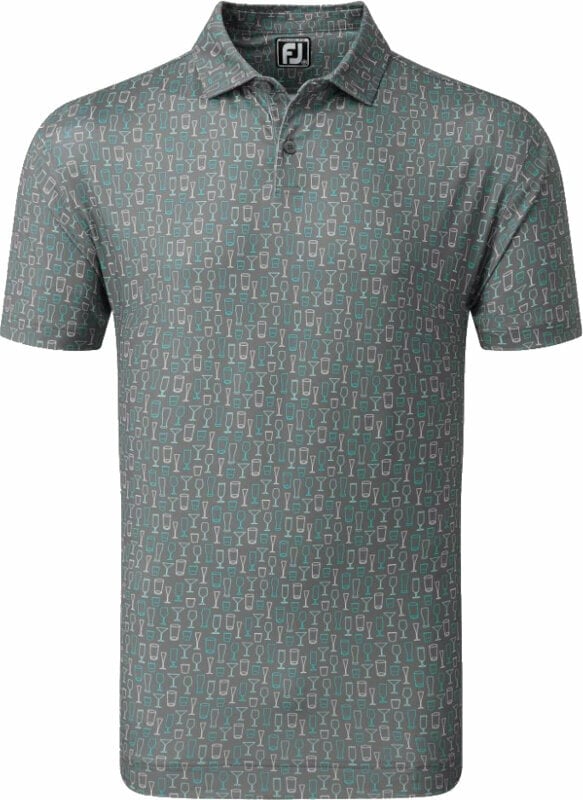 Polo košile Footjoy Glass Print Mens Polo Shirt Lava XL