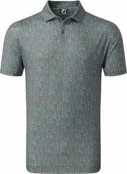 Pikétröja Footjoy Glass Print Mens Polo Shirt Lava XL - 1