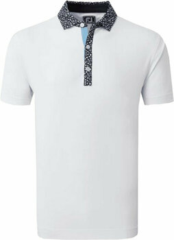 Риза за поло Footjoy Tossed Tulip Trim Mens Polo Shirt True Blue/Navy/White XL - 1
