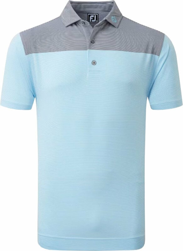 Camiseta polo Footjoy End-On-End Block Mens Polo Shirt White/True Blue/Navy XL