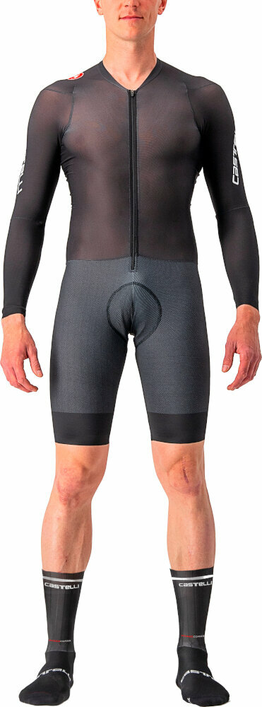 Tricou ciclism Castelli Body Paint 4.X Speed Suit Jersey-Pantaloni scurti Black XL