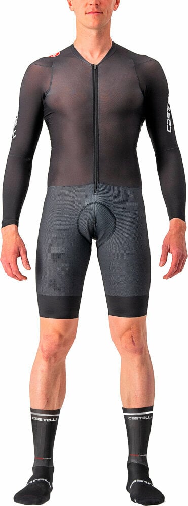 Cycling jersey Castelli Body Paint 4.X Speed Suit Jersey-Shorts Black S