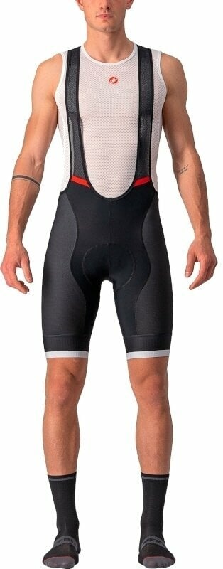 Calções e calças de ciclismo Castelli Competizione Kit Bibshort Black/Silver Gray M Calções e calças de ciclismo