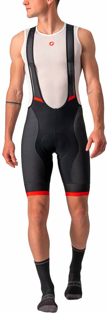 Calções e calças de ciclismo Castelli Competizione Kit Bibshort Black/Red 2XL Calções e calças de ciclismo