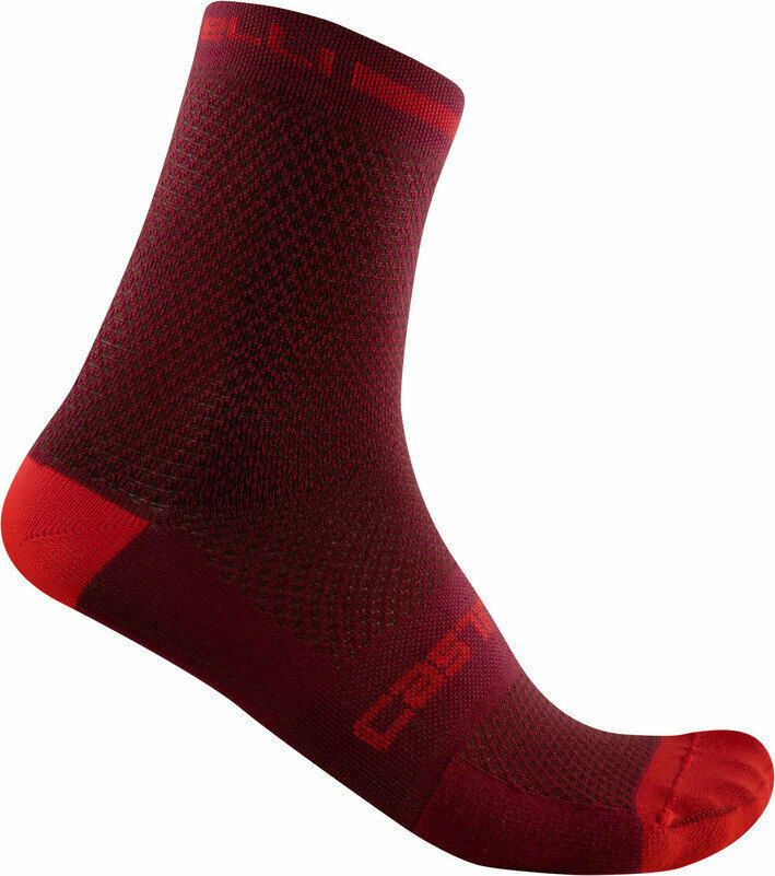 Чорапи за колоездене Castelli Superleggera T 12 Sock Bordeaux S/M Чорапи за колоездене