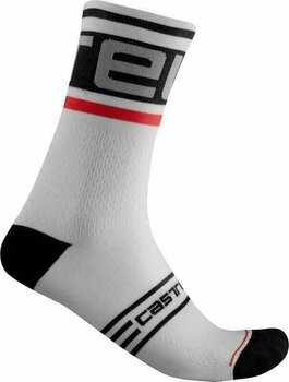 Cyklo ponožky Castelli Prologo 15 Sock Black/White 2XL Cyklo ponožky - 1