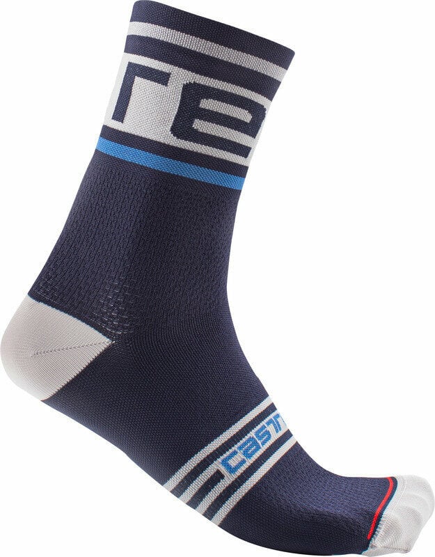 Чорапи за колоездене Castelli Prologo 15 Sock Belgian Blue 2XL Чорапи за колоездене