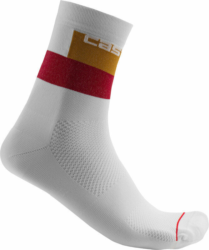 Cycling Socks Castelli Blocco 15 Sock Ivory L/XL Cycling Socks