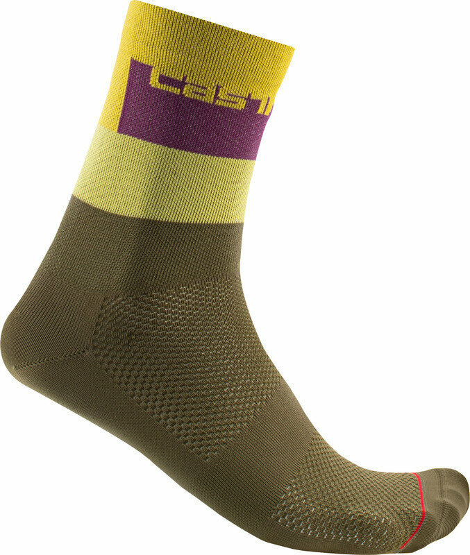 Chaussettes de cyclisme Castelli Blocco 15 Sock Defender Green S/M Chaussettes de cyclisme