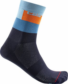 Cyklo ponožky Castelli Blocco 15 Sock Belgian Blue 2XL Cyklo ponožky - 1