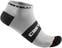 Kerékpáros zoknik Castelli Lowboy 2 Sock White/Black S/M Kerékpáros zoknik