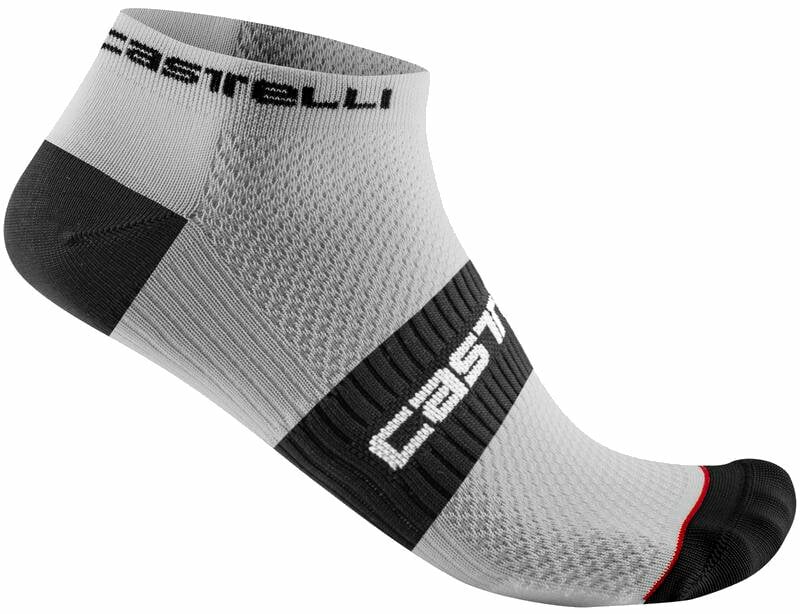 Чорапи за колоездене Castelli Lowboy 2 Sock White/Black L/XL Чорапи за колоездене