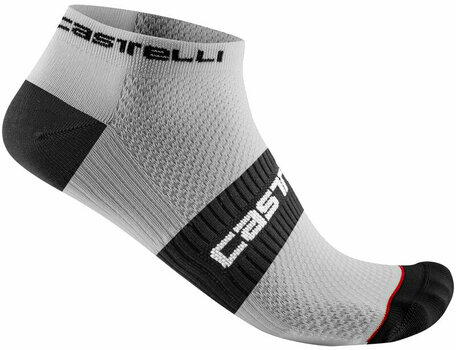 Cykelstrumpor Castelli Lowboy 2 Sock White/Black L/XL Cykelstrumpor - 1