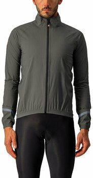 Cycling Jacket, Vest Castelli Emergency 2 Rain Jacket Military Green M Jacket - 1