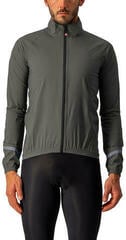 Cycling Jacket, Vest Castelli Emergency 2 Rain Military Green