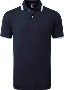 Риза за поло Footjoy Solid Polo With Trim Mens Navy XL - 1