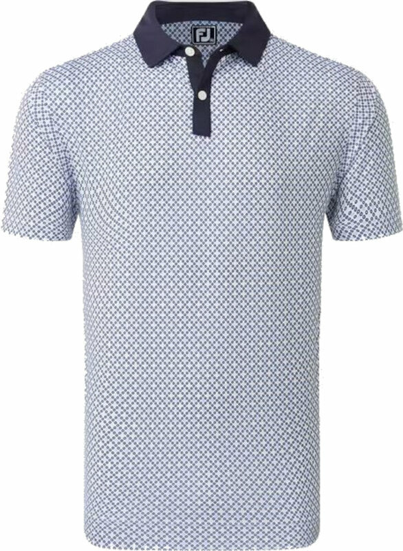 Footjoy Circle Print Mens Polo Shirt Navy/True Blue/Almond/White S