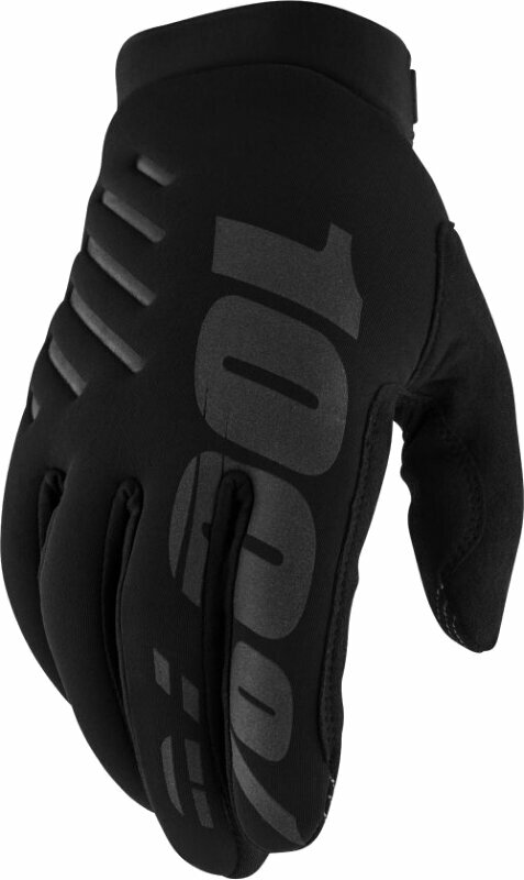 Levně 100% Brisker Gloves Black L Cyklistické rukavice