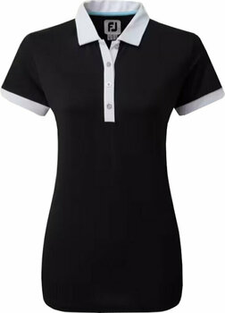 Риза за поло Footjoy Colour Block Womens Polo Shirt Black S - 1