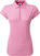 Риза за поло Footjoy Houndstooth Print Cap Sleeve Womens Polo Shirt Hot Pink XS