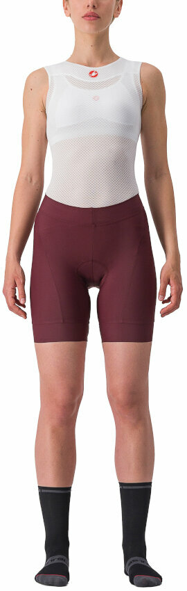 Calções e calças de ciclismo Castelli Prima W Short Deep Bordeaux/Persian Red L Calções e calças de ciclismo