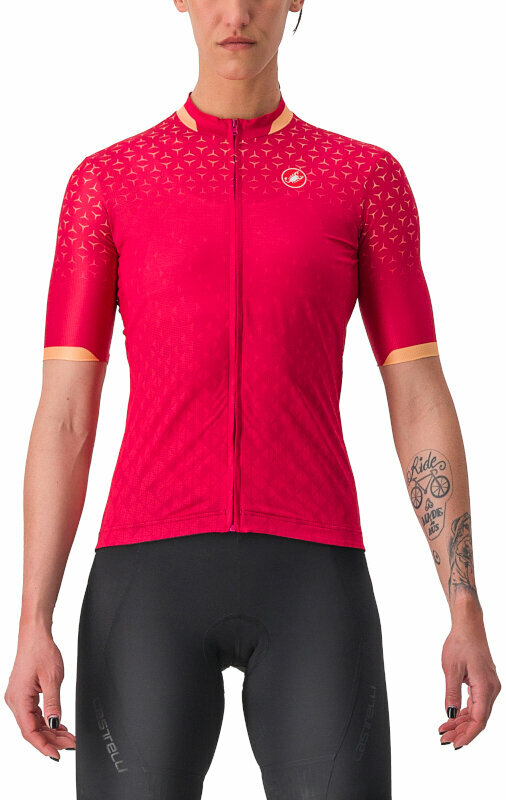 Odzież kolarska / koszulka Castelli Pezzi Jersey Persian Red S