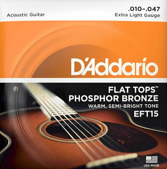 Cordes de guitares acoustiques D'Addario EFT15 - 1