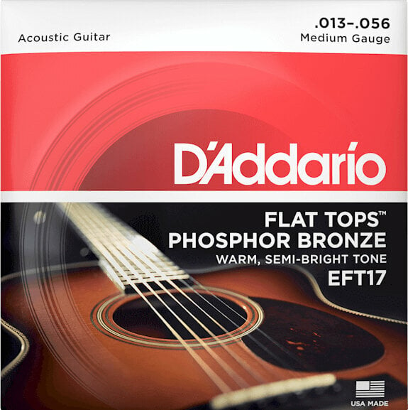 Akusztikus gitárhúrok D'Addario EFT17